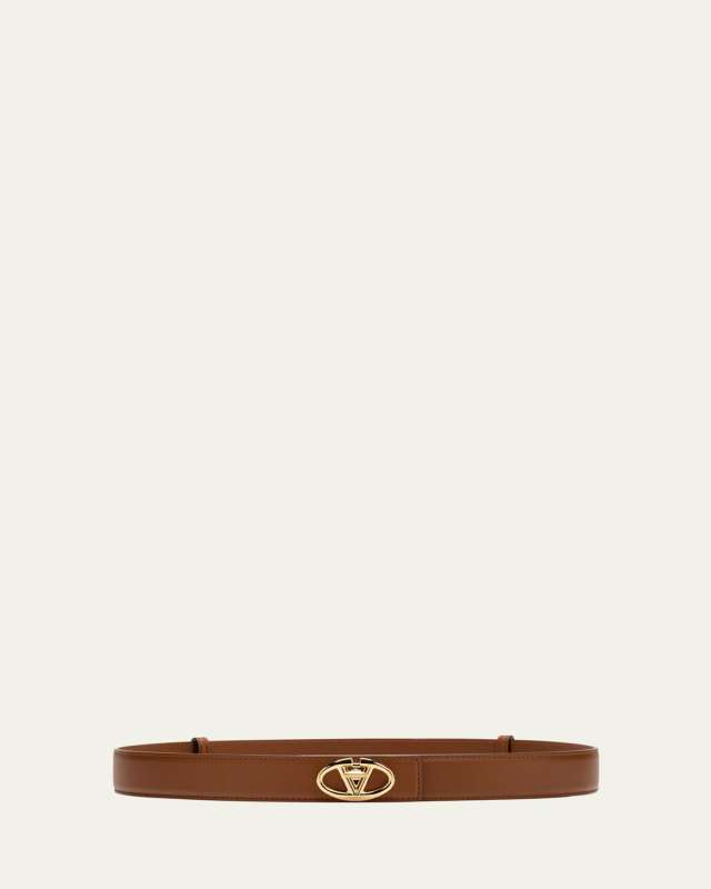 V-Logo Bold Edition Leather Belt